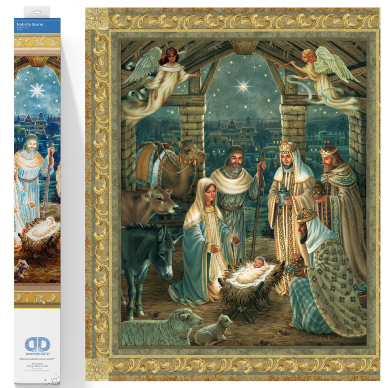 Diamond Dotz Nativity Scene Diamond Painting Kits for Adults - Diamond Art Kits a Relaxing Creative Craft Kit with Dotz Gems 39x33